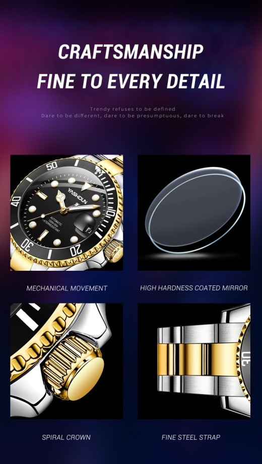 Steel Belt Mechanical Watch