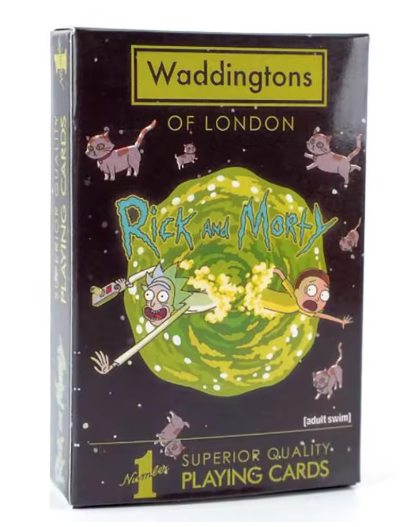 Rick and Morti Munchkin Gmae Cards TOTAL RICKALL Card Poker Board Games Playing Cards Waddingtons of LONDON Party Table Toys