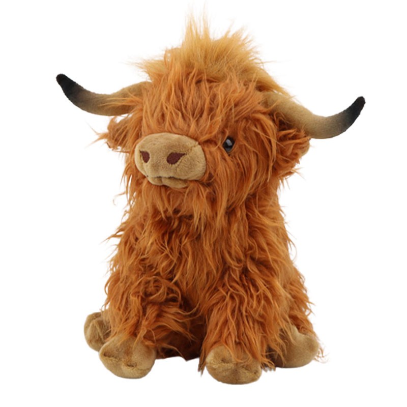 25cm Simulation Highland Cow Plush Toy