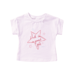 T-Shirt With Star "Good Girl" Print