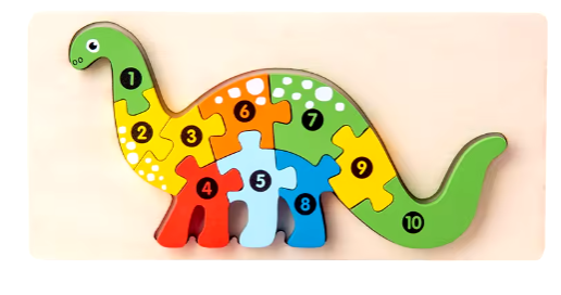 1PCS 3D Puzzle Wooden Dinosaur Animal Jigsaw Puzzle Early Education Color Sorting Learning Educational Toys For Toddlers Gift