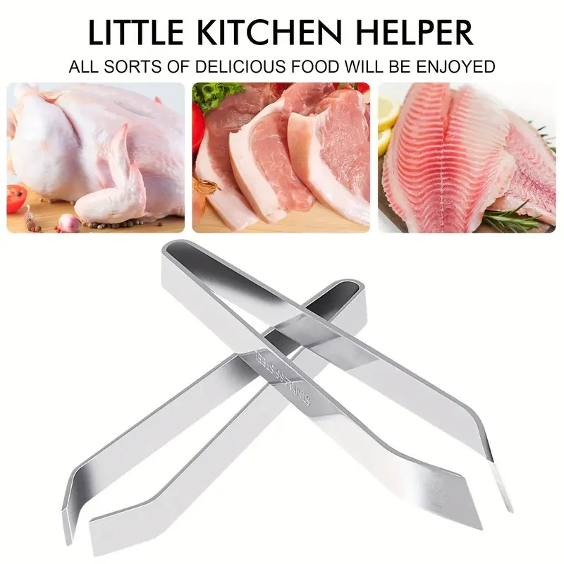 Stainless Steel Seafood Preparation Set Fish Scale Scraper and Fish Bone Tweezers