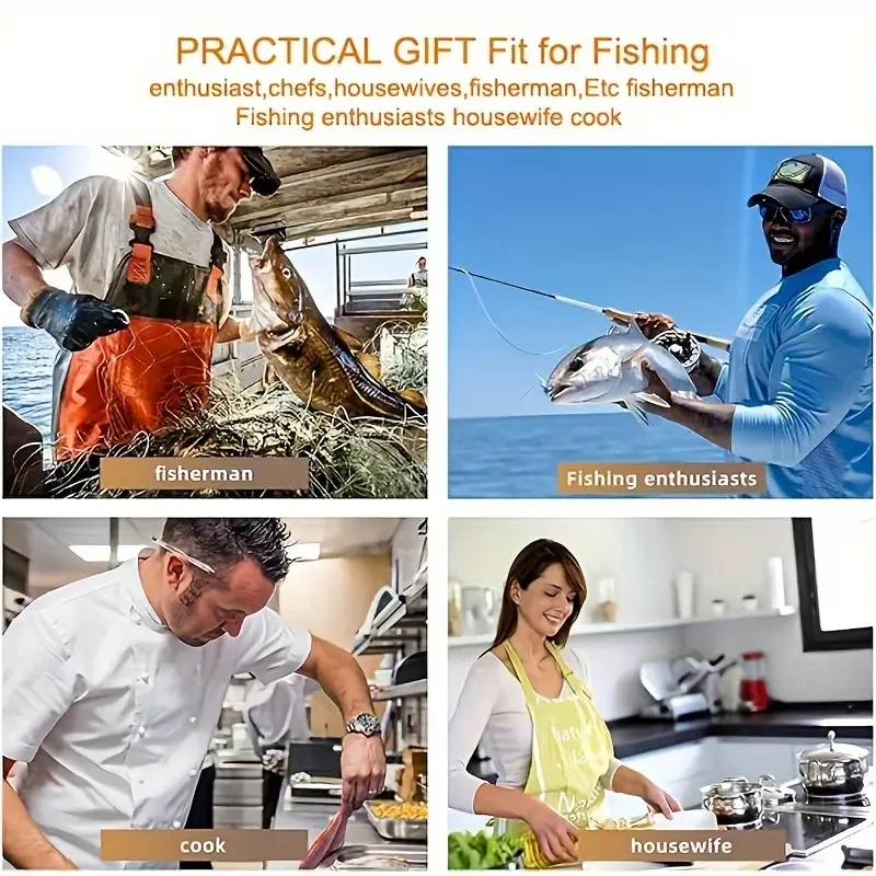 Stainless Steel Seafood Preparation Set Fish Scale Scraper and Fish Bone Tweezers