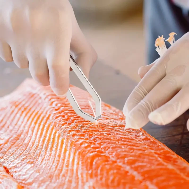 Stainless Steel Seafood Preparation Set Fish Scale Scraper and Fish Bone Tweezers