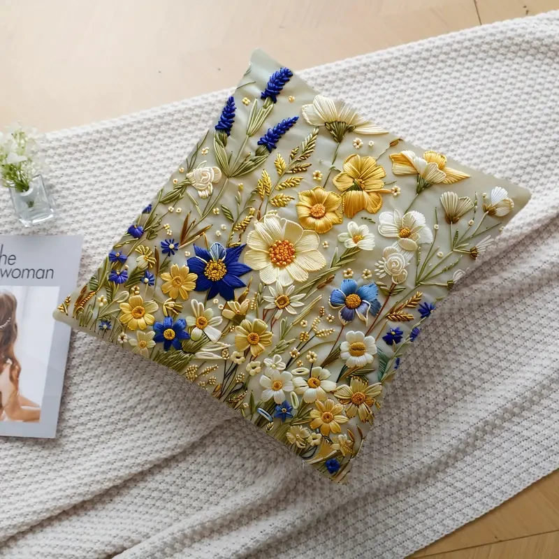 Tranquil Decor Ultra-Soft Floral Pillowcase  Stylish and Comfortable Home Accent