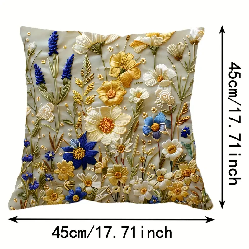 Tranquil Decor Ultra-Soft Floral Pillowcase  Stylish and Comfortable Home Accent