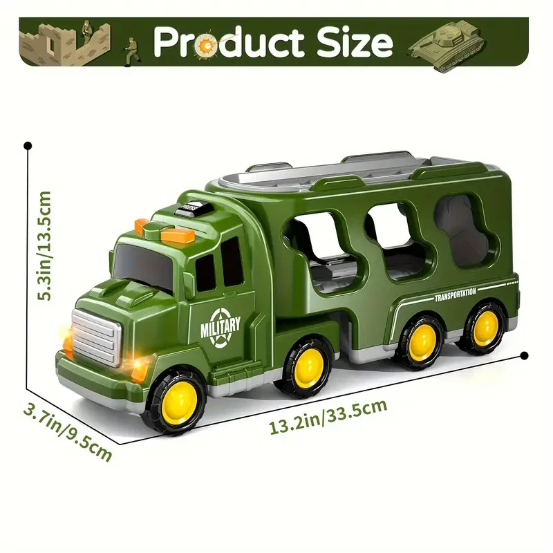 14in 1 Green Army Tanks Toy Set
