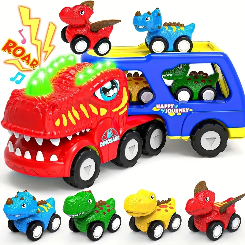 5-in-1 Dinosaur Truck Toy Set for Youngsters