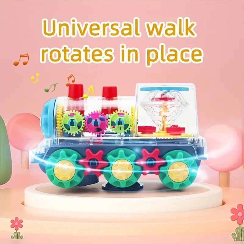 Illuminated Musical Transparent Gear Train Toy