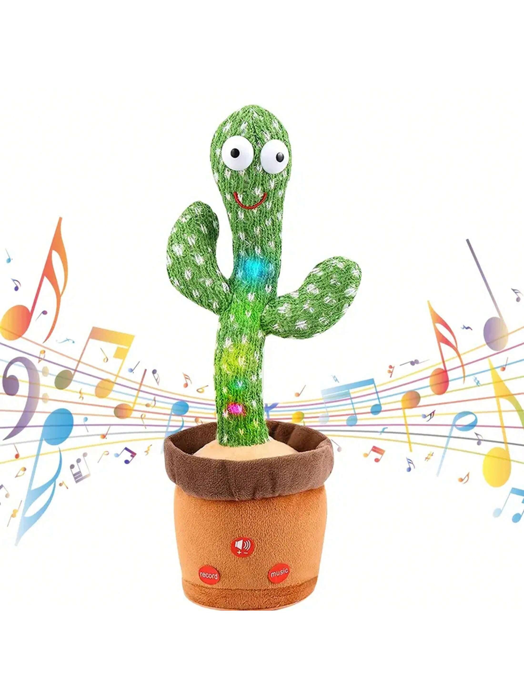 1pc Dancing Talking Cactus Toy - Singing and Mimicking for Babies and Kids