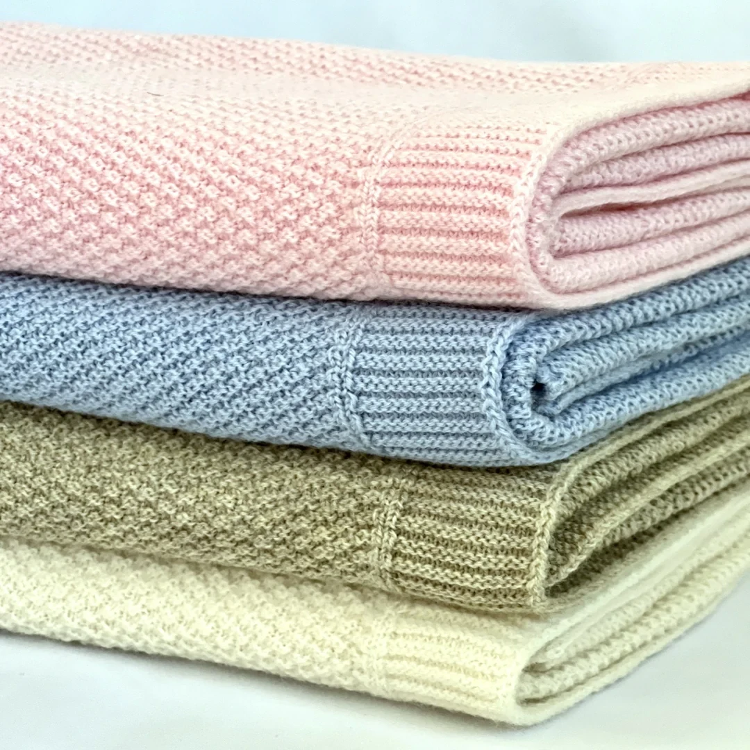 Premium Merino Purl Pattern Blanket