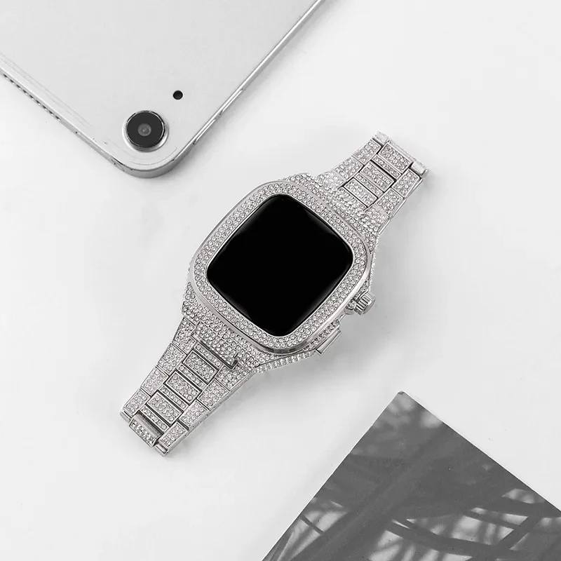 Geometric Pattern Metal Fashion Smart Watch Strap