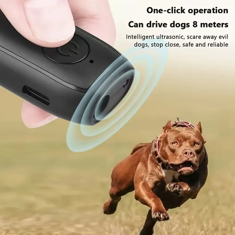 Discover the USB Rechargeable Dog Repeller with LED light. This compact anti-barking device uses soundwave technology for long-distance training, ideal for New Zealand dog owners looking to control unwanted behavior and promote better training.  As a dog