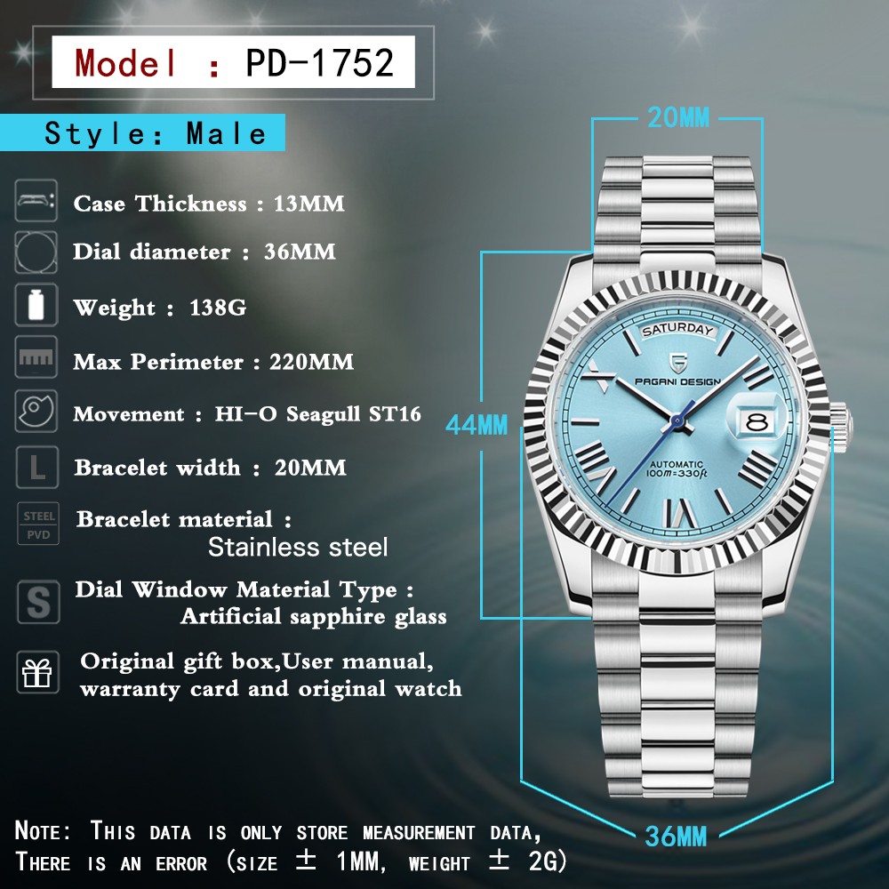 PAGANI DESIGN 2024 New DD36 Men's Watch