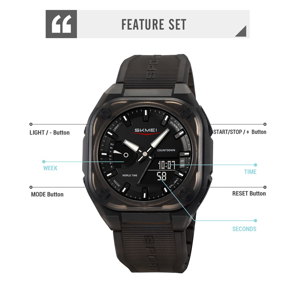 SKMEI Business Digital Electronic Watch
