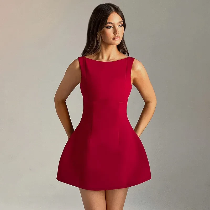 Trendy Backless Sleeveless Dress