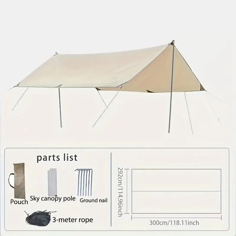 Large Waterproof Oxford Cloth Camping Tarp Shelter
