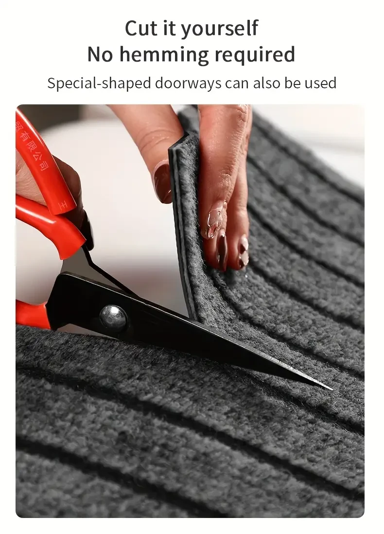 1pc Solid Grey Welcome Doormat