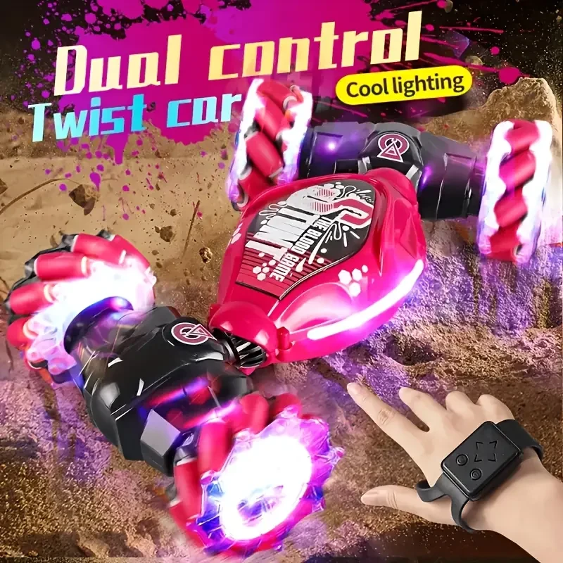 TurboDrift 4WD Gesture Controlled RC Car  Dual-Side Rotating Off-Road Vehicle with LED Lights & Music