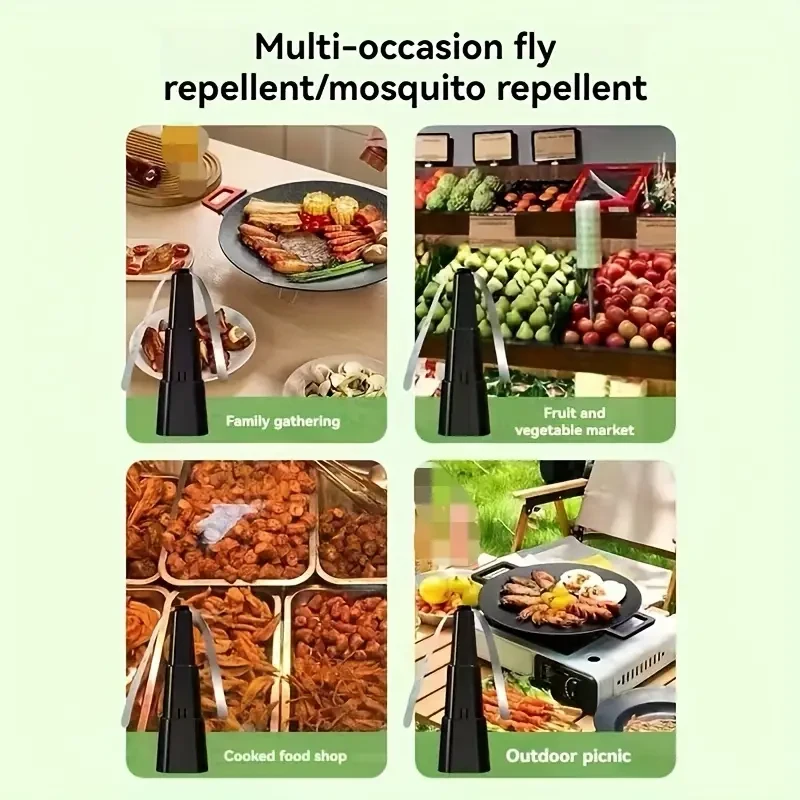 Battery-Powered Portable Fly Repellent Fan  Ideal for Indoor and Outdoor Use