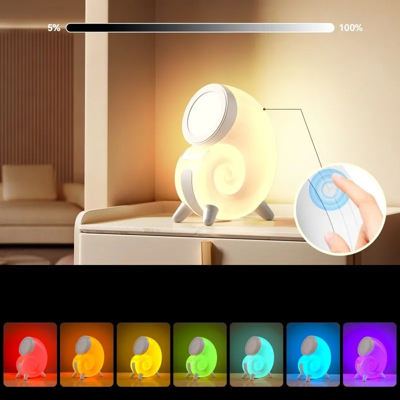 Conch Small Night Lamp with Wireless Charger