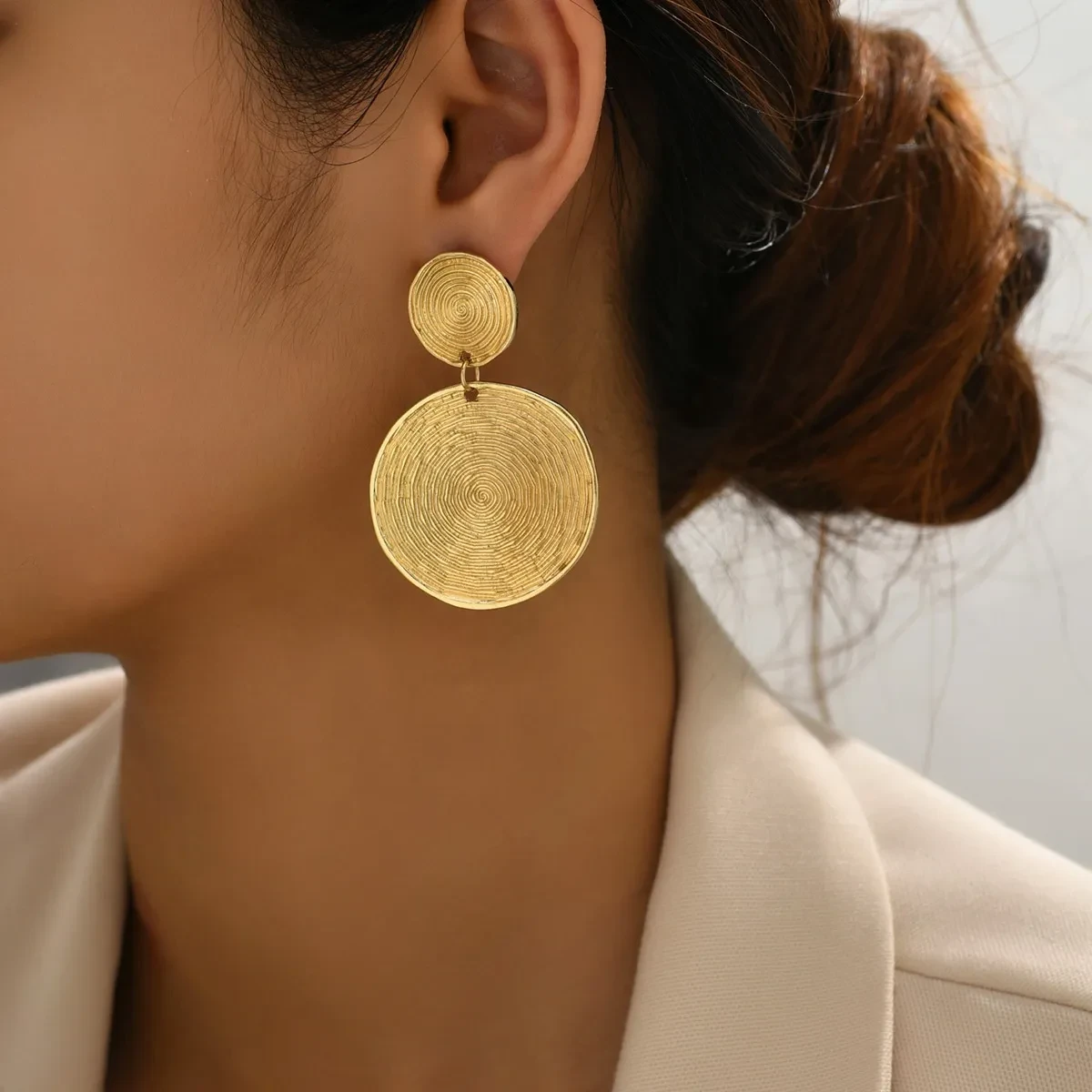 Retro Round Earrings Temperament