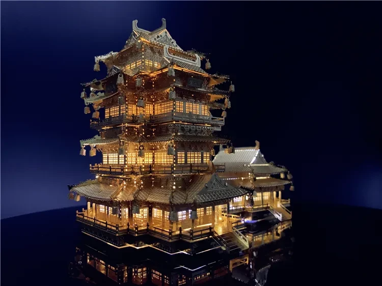 New 3D Copper Puzzle DIY Yuejiang Tower