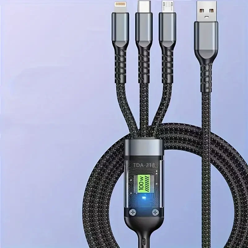 OLISHEN 100W 3-in-1 Fast Charging Cable