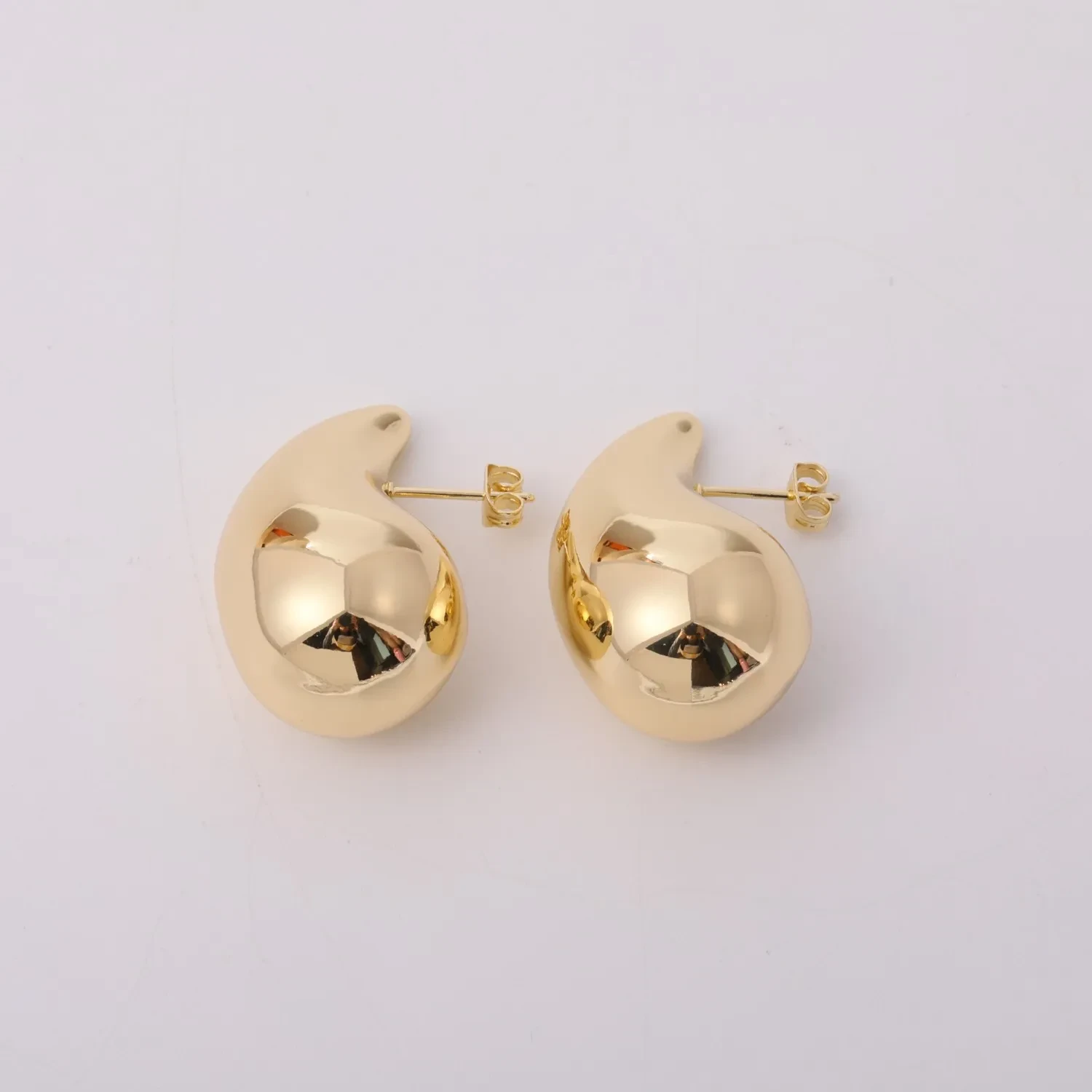 Stainless Steel Mirror Earrings Geometric French Style Light Luxury Titanium Steel Hollow Earrings