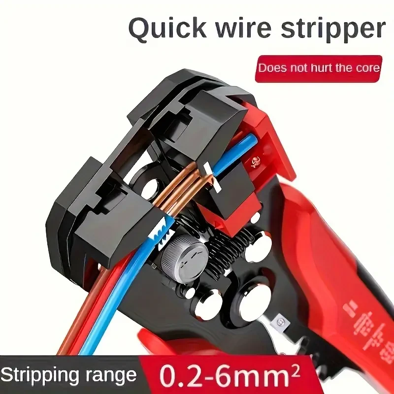 Professional Electrician's Automatic Wire Stripper - Multi-Function, 24-10AWG Range, Quick Peel & Cut Cable Crimping Tool with Non-Slip Grip for Home Improvement, Appliance Repair & Auto Maintenance, Electrician's, Manual Tools