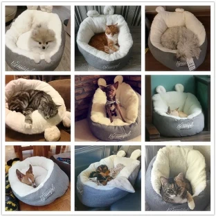 Pet Bed Warming Soft Sleeping Bag Cushion