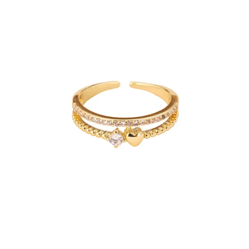 Heart-shaped Fashion Personality Copper Ring