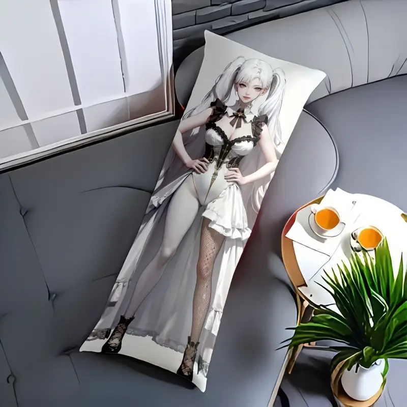 A 2D Girl Mosaic Full-Size Hugging Pillow Case