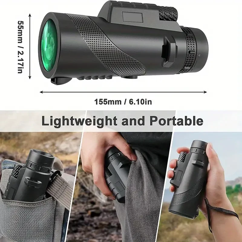 10x42 High Definition Monocular Telescope for Adults