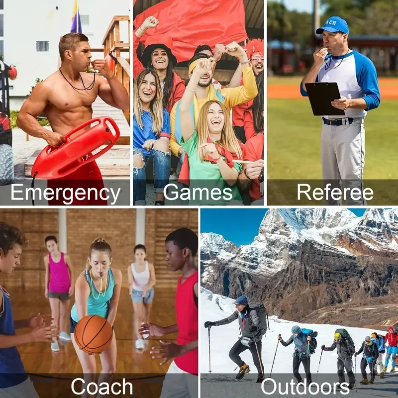 1pc Ultra-Loud Emergency Whistle with Compass & Thermometer