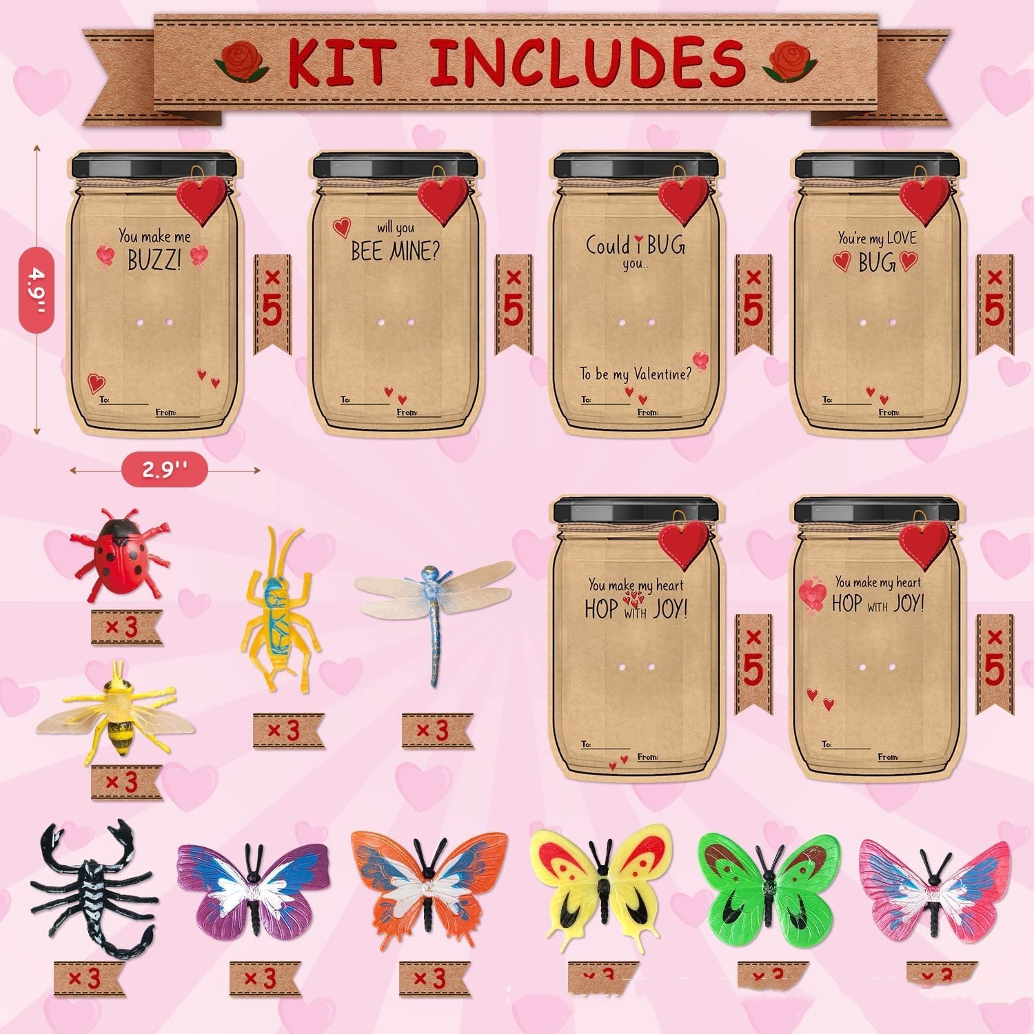 Valentine's Day Greeting Card Insect Gift