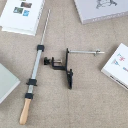 Black GT Kitchen Tool Accessories Fixed Angle Sharpener with Fine Sharpening Stone