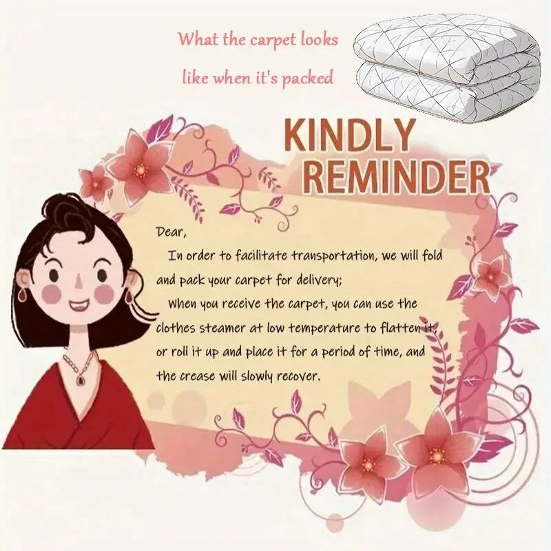 Indoor Washable Bedroom Floral Stylish Home Mat Showcases Lasting Charm with Exquisite Craftsmanship