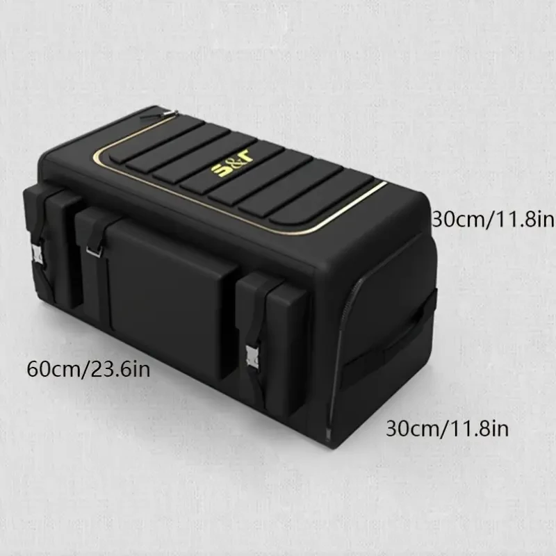 70L Oxford Fabric Car Trunk Organizer with Foldable Compartments