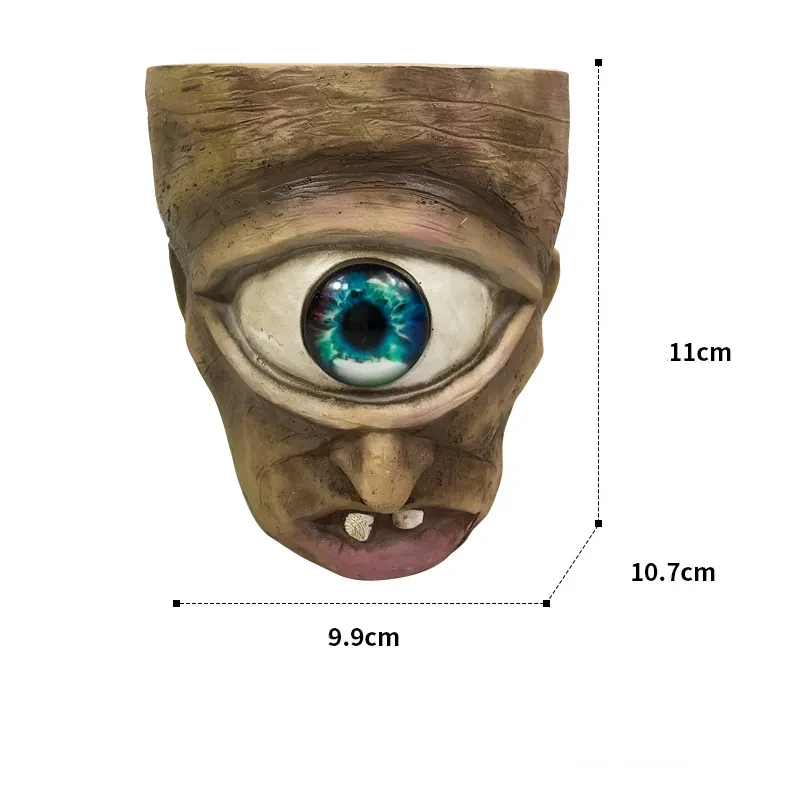 Cyclops Flower Pot Multifunctional Hand Painted Resin Ornament For Home Living Room Garden Decoration