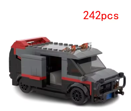 Spot MOC-20604 small particle assembly building blocks police station SWAT team car van 242pcs children's gift vehicle model