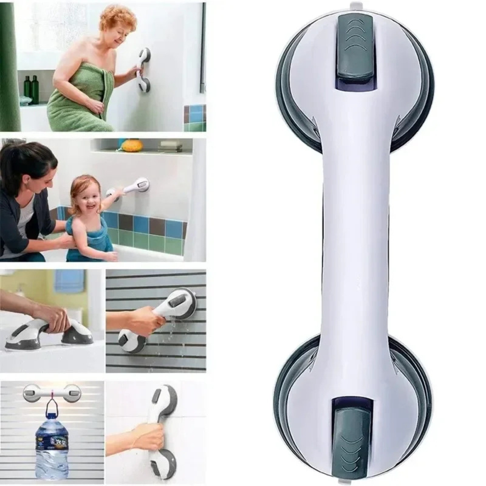 Safety Auxiliary Handles Non-Slip Support Parts Bathroom Vacuum Suction Cups Suction Handrails Galass Door Window Handle
