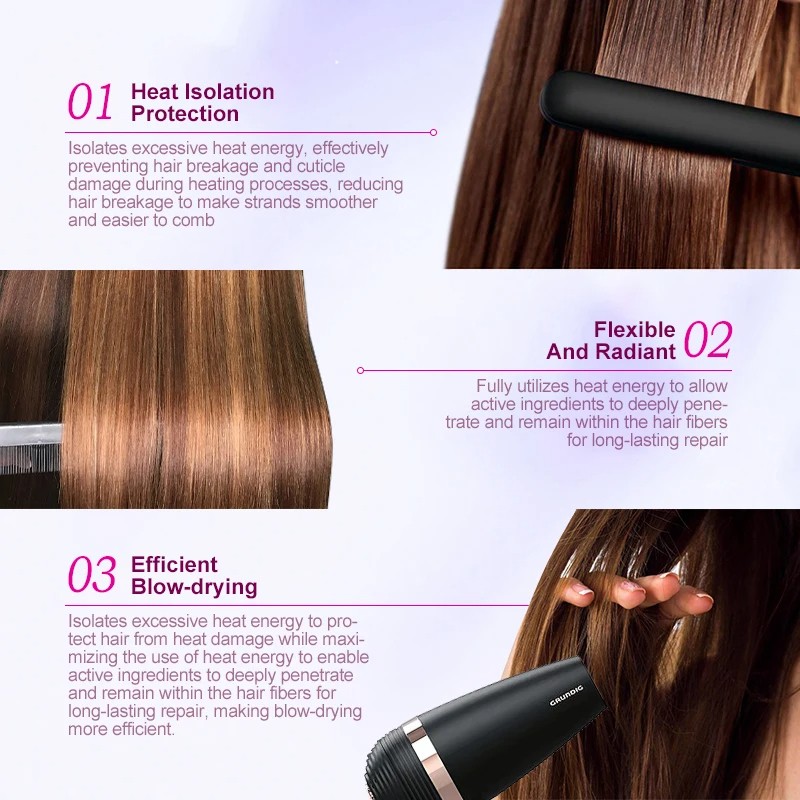 PURC Argan Oil Heat Protection Spray Smoothing Treatment to Prevent Frizz and Dryness