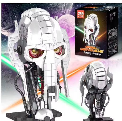 788pcs MOC Idea General Grievous Helmet Building Blocks Bricks Model Helmet Collection Assembling Toys for Children Adults Gift