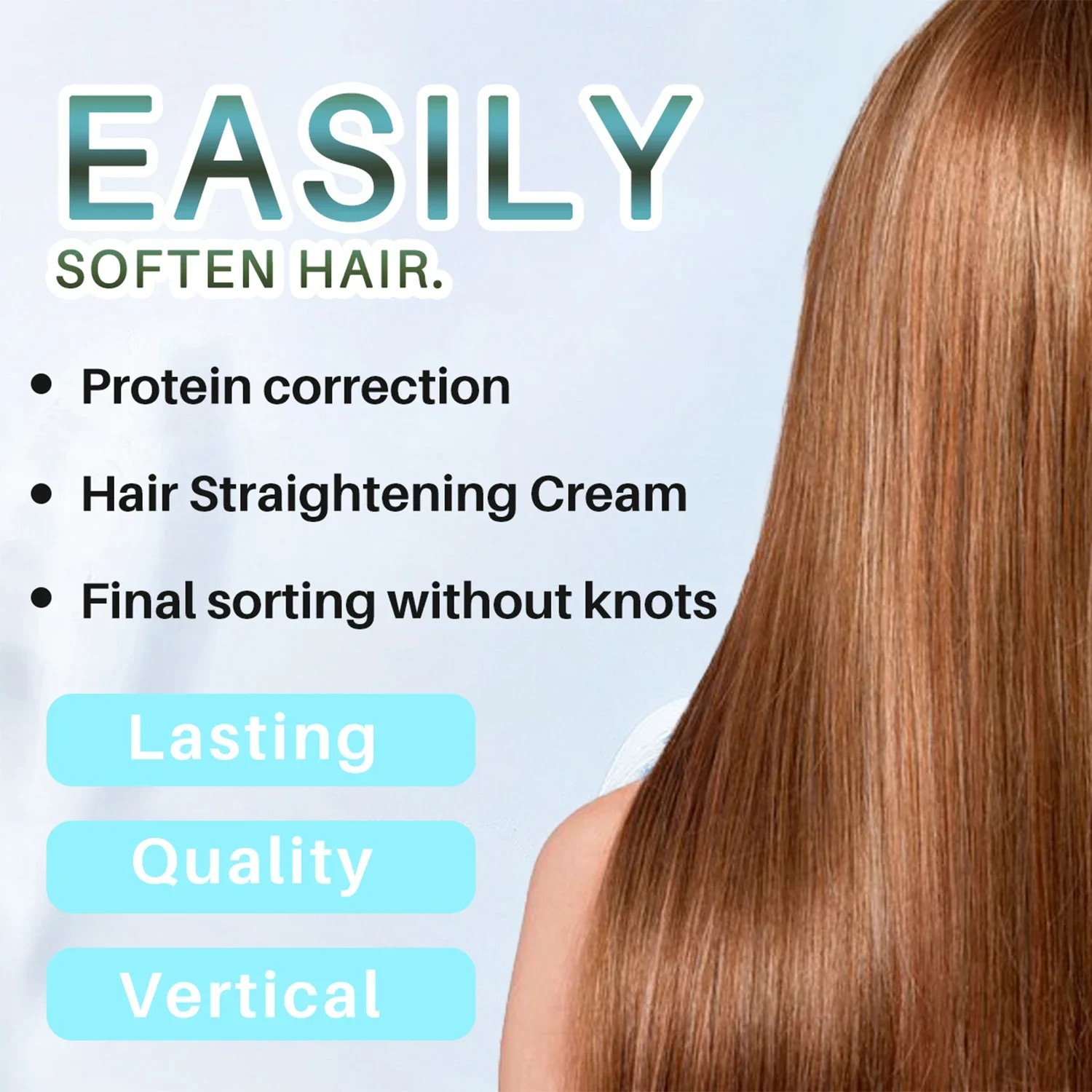 Keratin Hair Straightening Cream Professional Smoothing Treatment for Permanent Hair Straightening