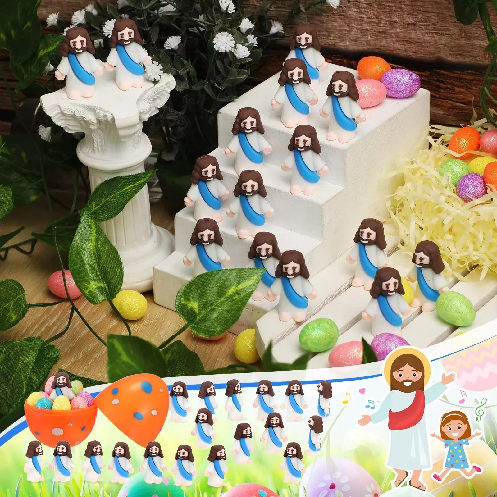 Mini Jesus Figurine Easter Decorations