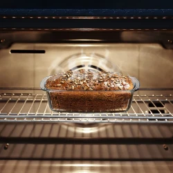 2 Set - Glass Loaf Pan with Lids