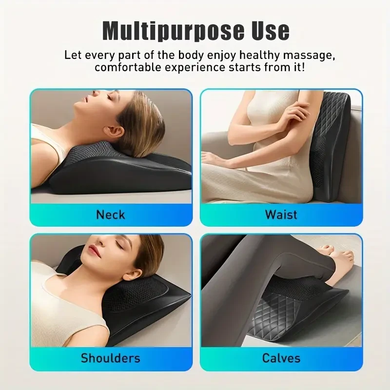 3D Kneading Back and Neck Massager with Heat - Massage Pillow