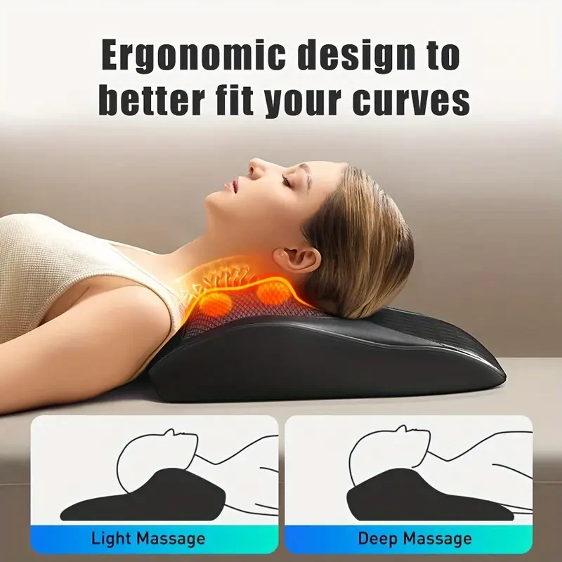 3D Kneading Back and Neck Massager with Heat - Massage Pillow
