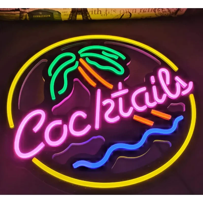 Advertising Lights, Led Interior Decoration, Cocktaily English